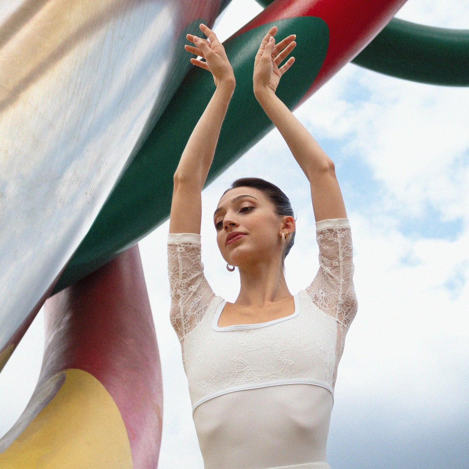 Penelope・White Leotard