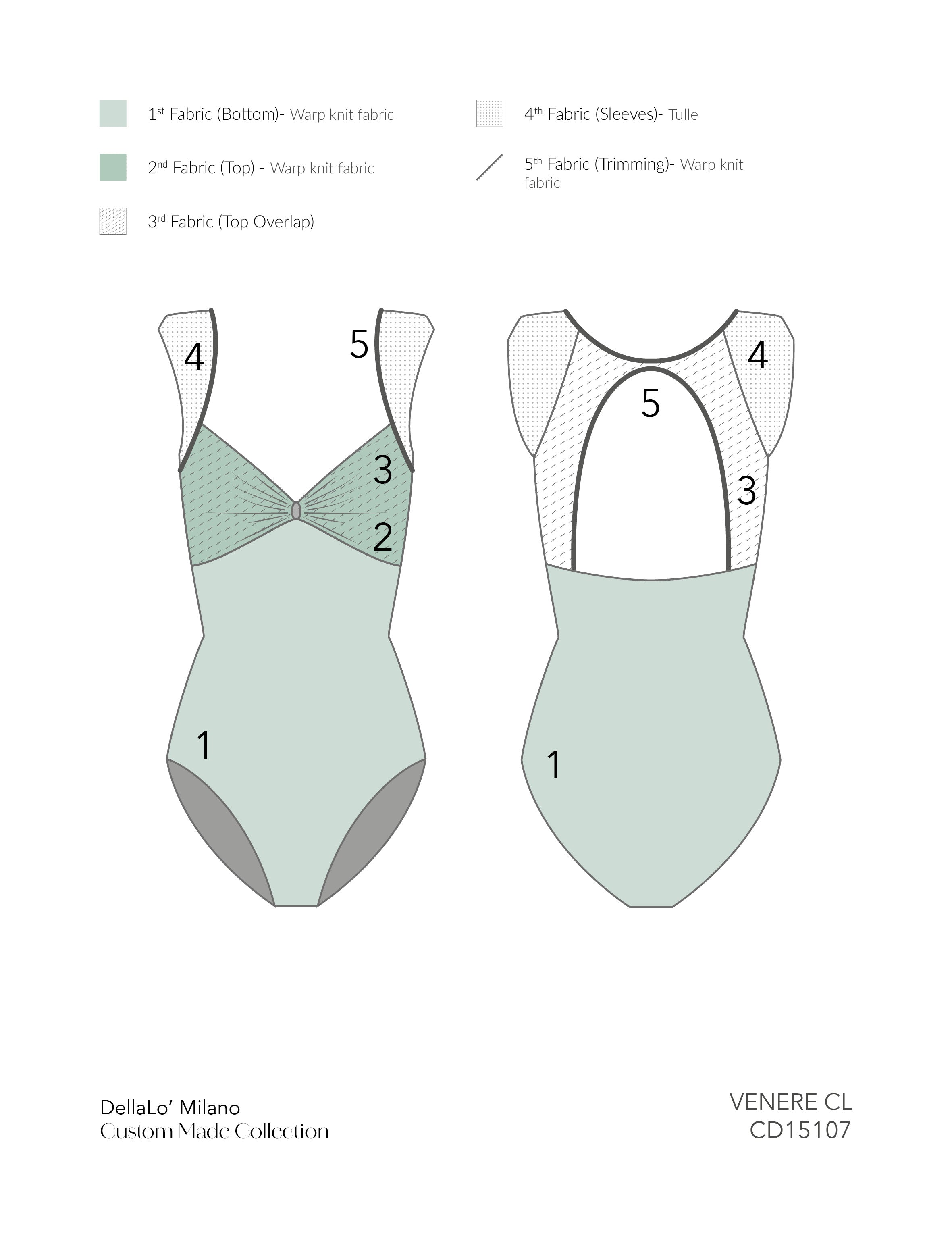 VENERE CL ⸱ Custom made leotard – DellaLo' Milano