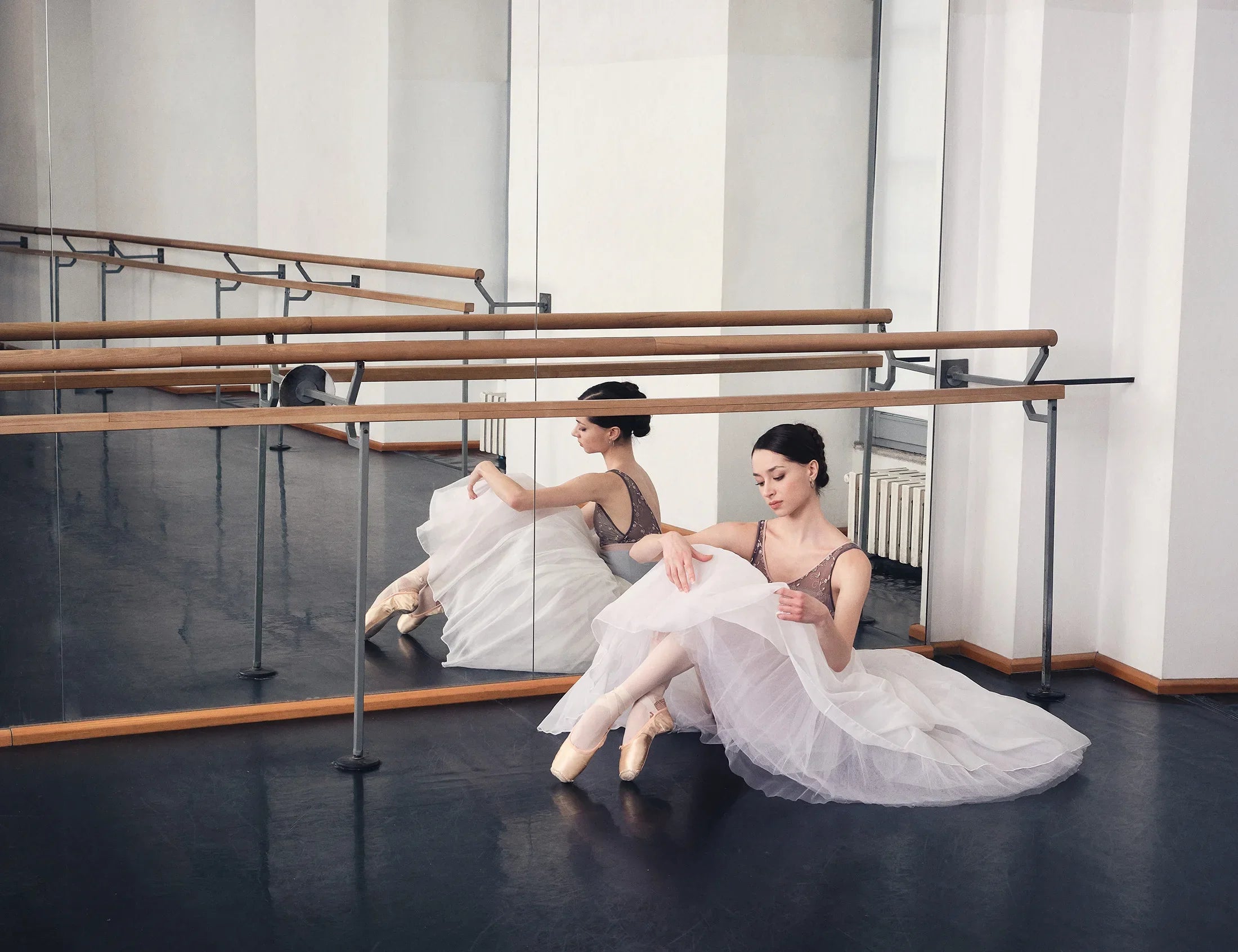 Ballerina in a ballroom 
