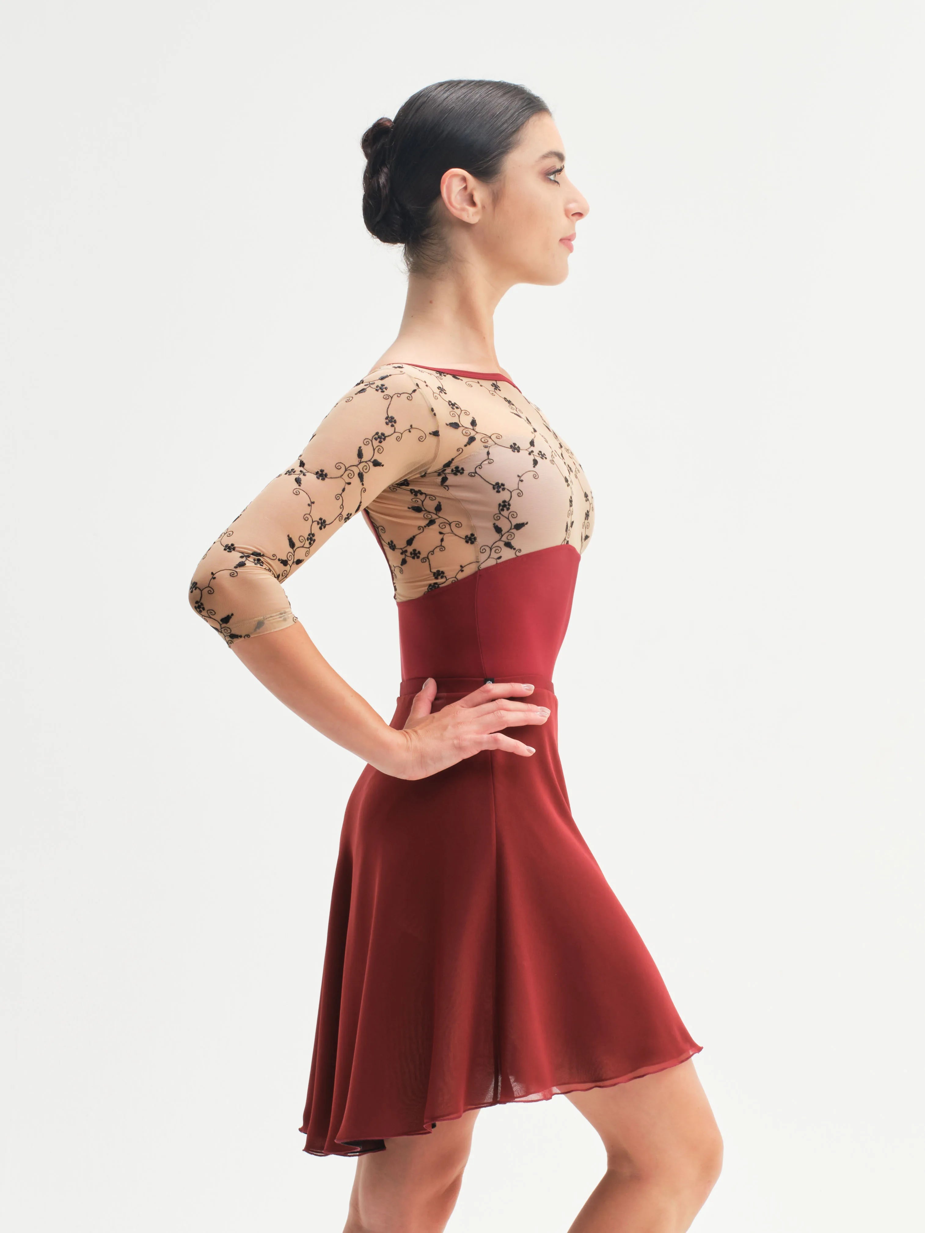 Double Sogno Skirt • Bordeaux/Nero