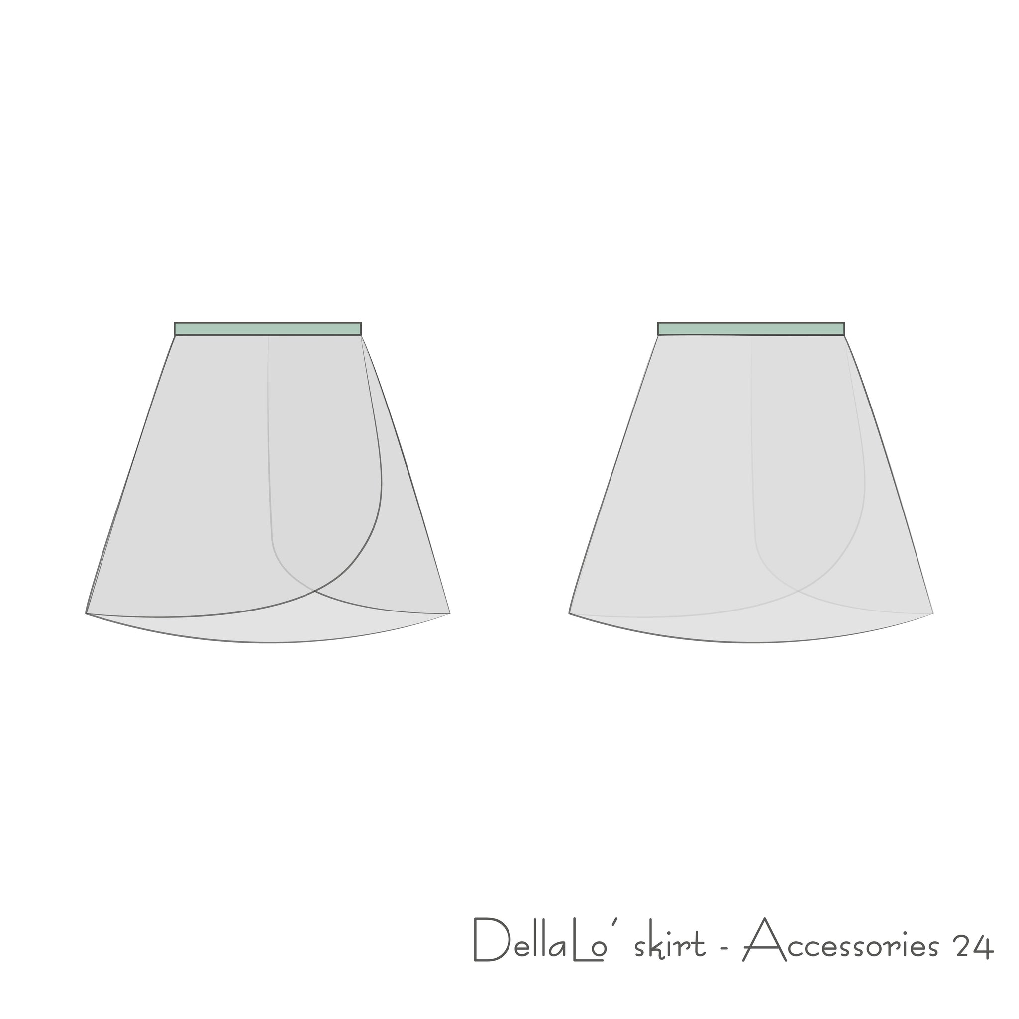 DellaLo' Skirt Dance skirt DellaLo' Milano